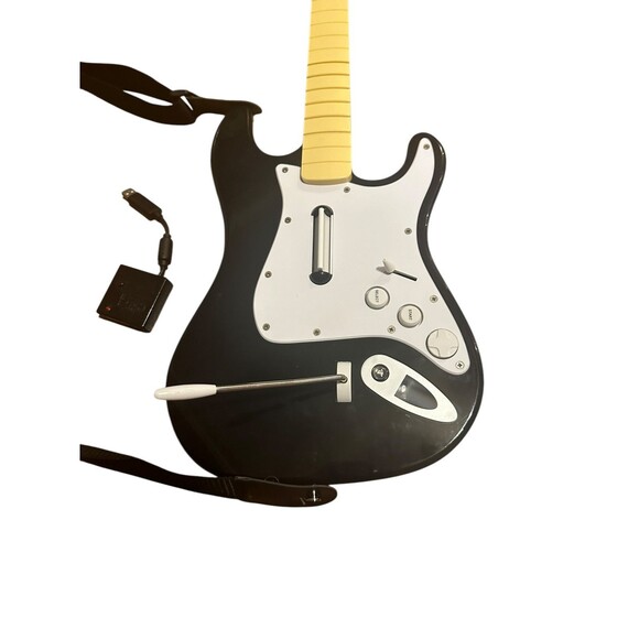 Rock Band Fender Stratocaster Guitar Controller with Dongle and Strap PS3 Black - Picture 3 of 10
